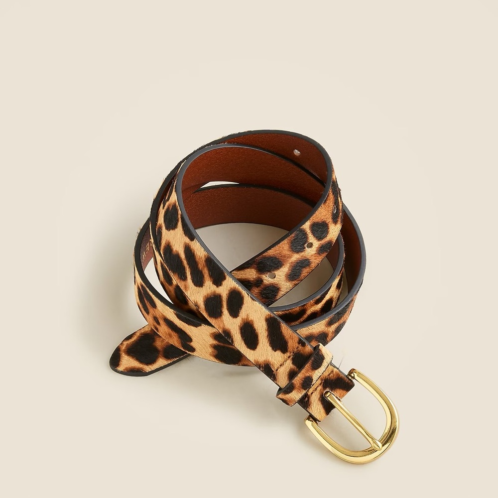 J.Crew Leopard Print Belt size small